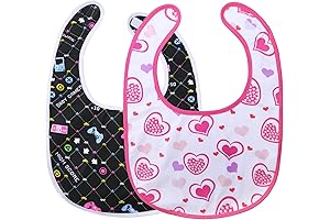 Littleforbig Cotton Waterproof Adult Babydoll Bib with Adjustable Velcro Closure