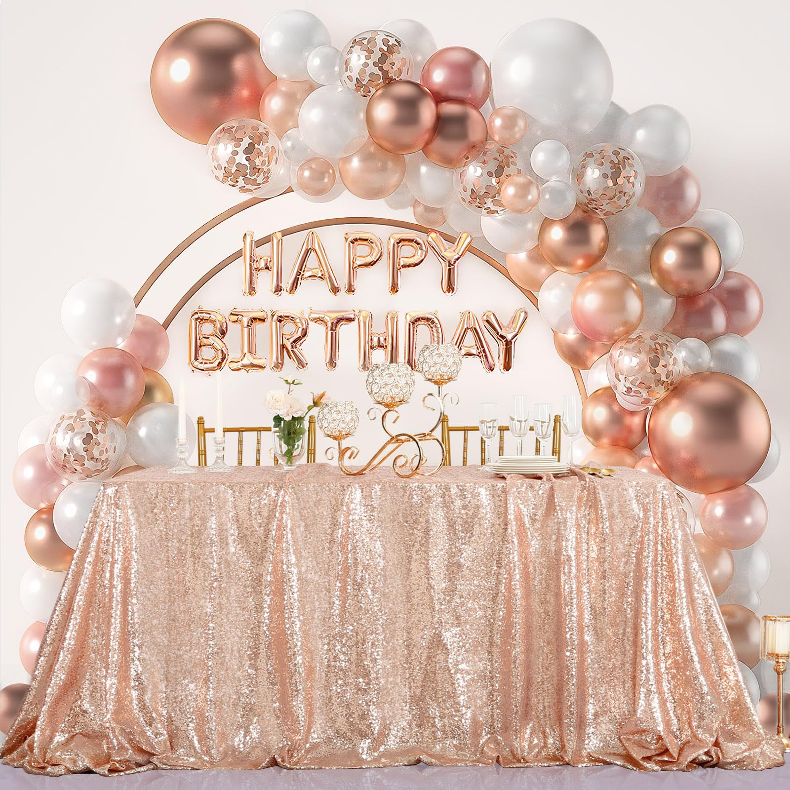 B-COOL Glitter Table Cloth for Party Tablecloths Sequin Tablecloth Square