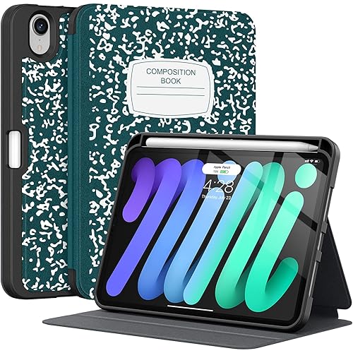 Supveco Case for iPad Mini 7 (A17 Pro) 2024/iPad Mini 6 2021 8.3 Inch with Pencil Holder-[Auto Wake/Sleep],Slim Protective Case with Soft TPU Back Cover for iPad Mini 7th/6th Generation(Teal)