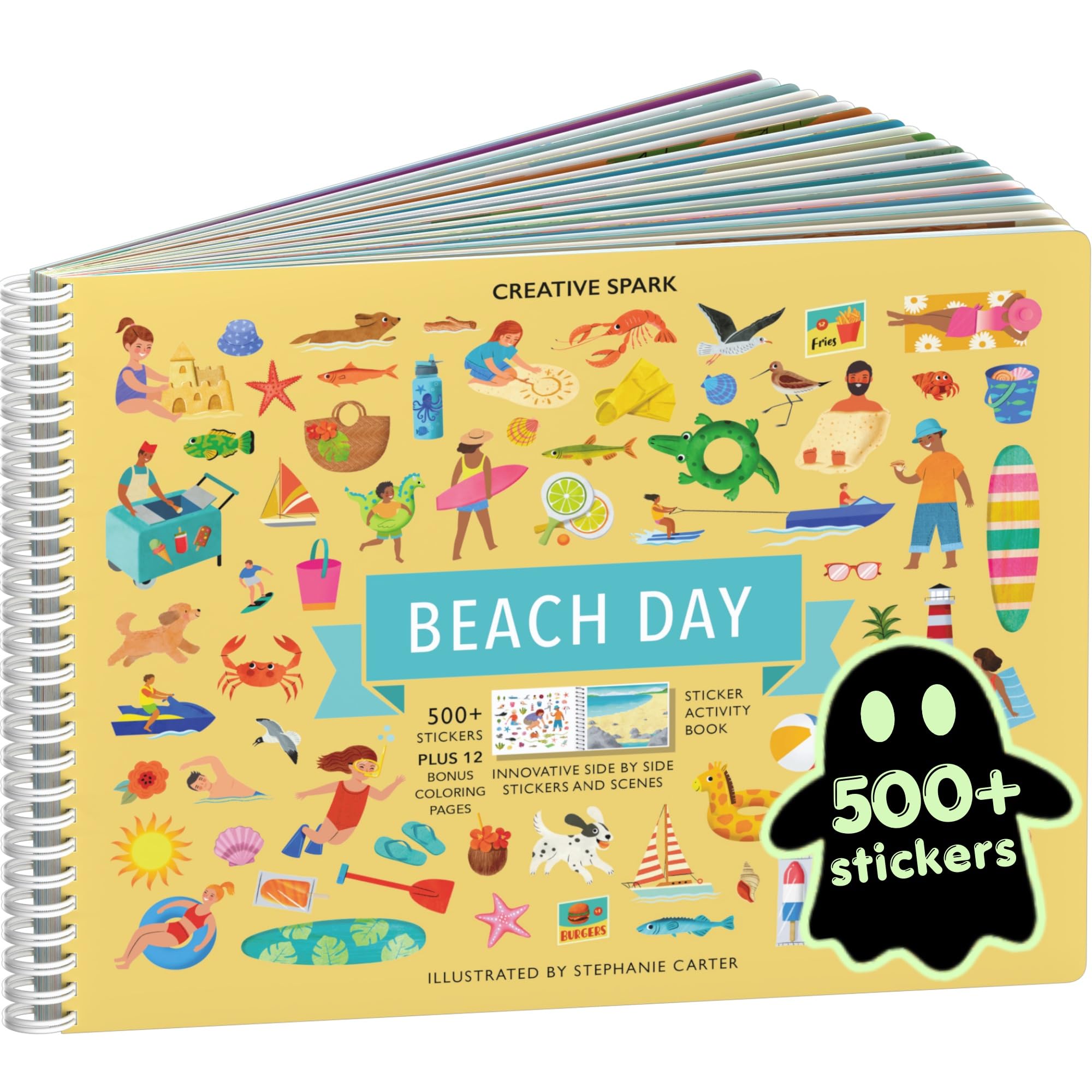 Cupkin Beach Day Sticker Book | 12 Coloring &amp; Activity Pages, 500+ Stickers