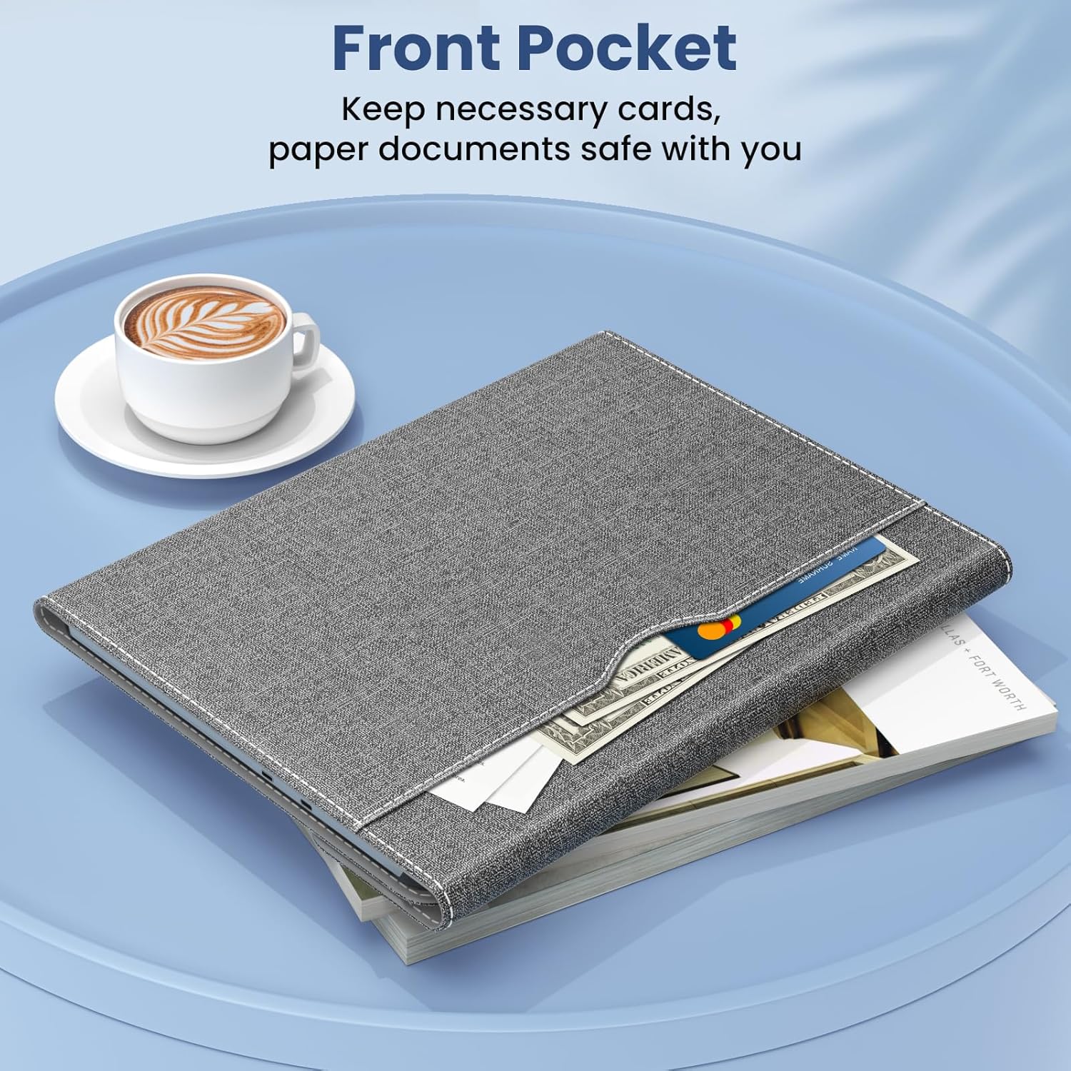 MoKo Case for Microsoft Surface Pro 12 Inch 1st Edition 2025, Lightweight Protective Business Cover with Multi-Angle Stand & Stylus Holder, Compatible with Type Cover Keyboard, Gray - Image 7