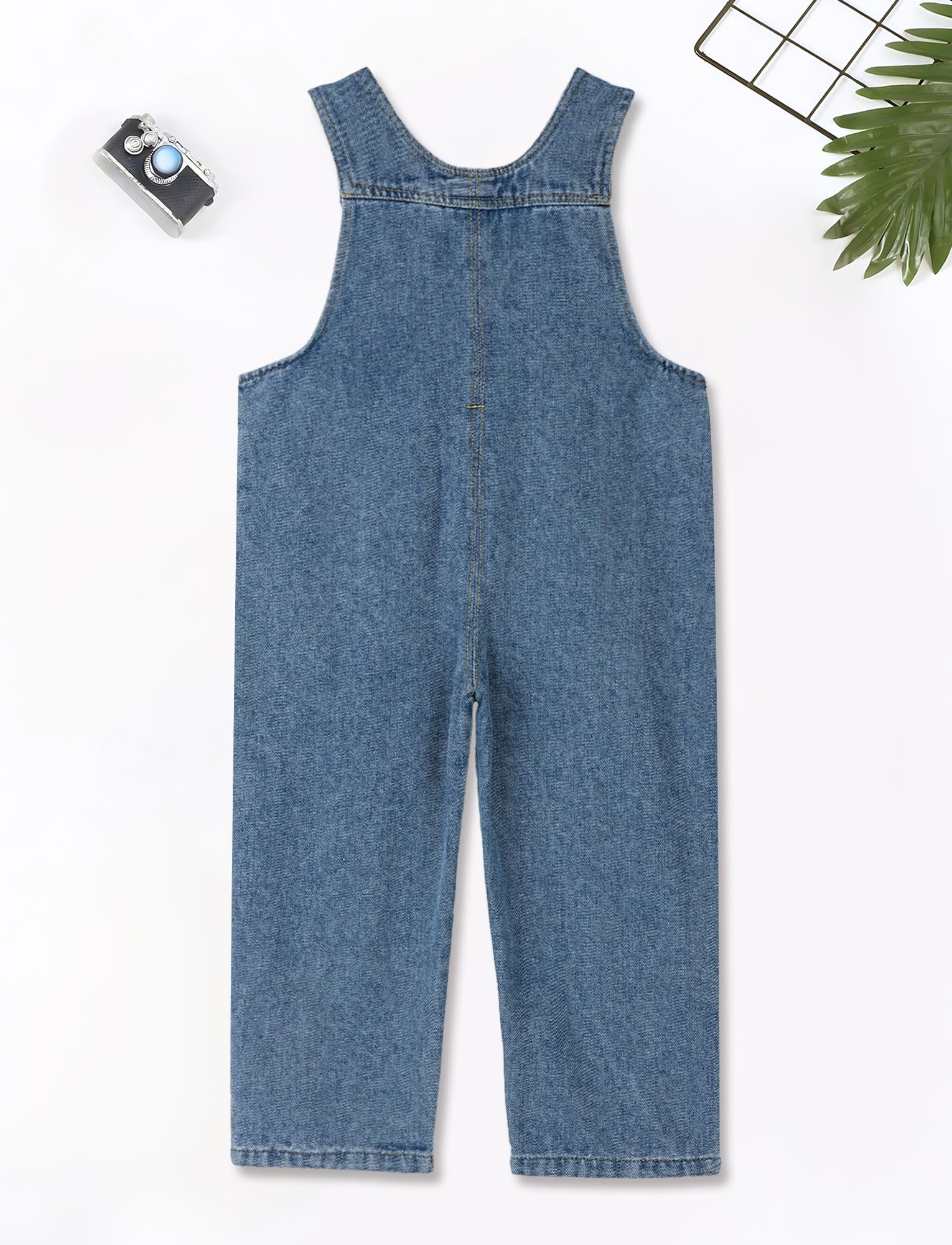 SEAUR Bebe Garçon Salopette en Jean Jambe Droite Décontractée Salopette Ample Enfant Combinaison Denim Sans Manches