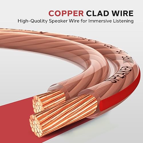 Miniatura 6 de Pyle PSC1610016 indicador 100 pies Bobina de alambre de altavoz cierre de cremallera Calibre 12