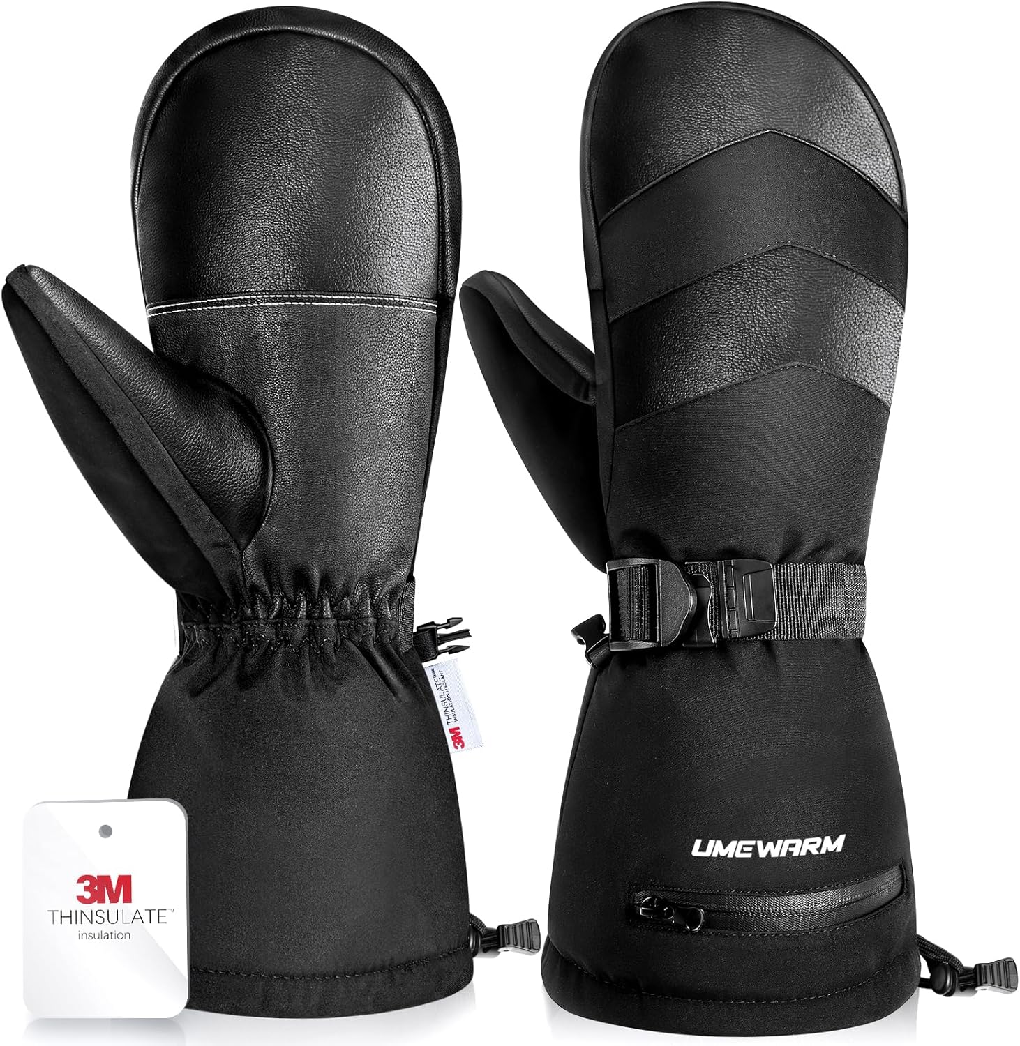 -10°F Winter Ski Mittens for Men