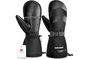-10°F Winter Ski Mittens for Women: 2X Warmer Waterproof Snow Mittens