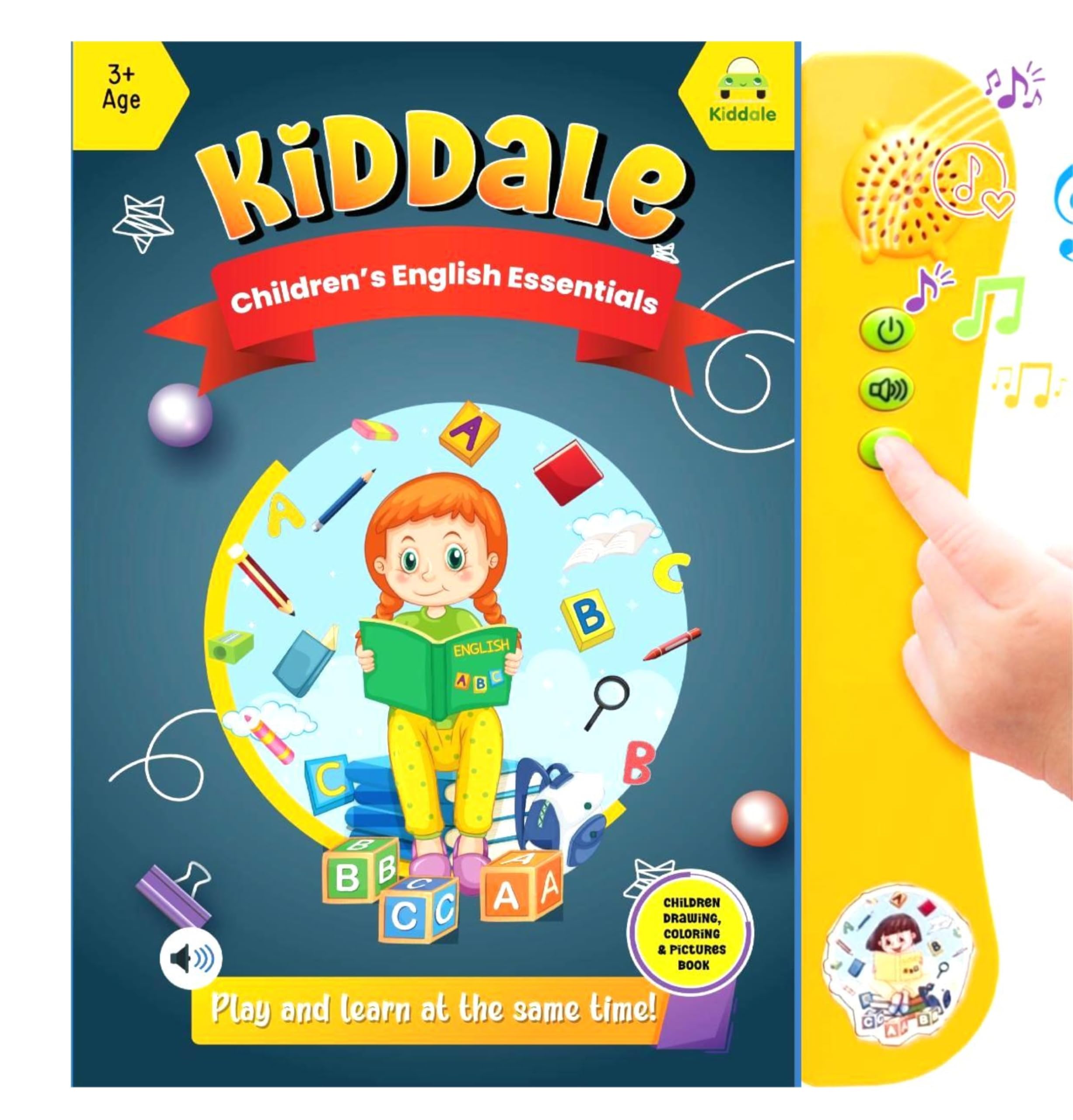 Kiddale Sound Book on English Learning|Interactive Musical Electronic Magical EBook|Gift for 3,4,5 year kids|Smart, Intelligent, Speaking, Talking,Learning Activity Book with Audio Stories & Songs