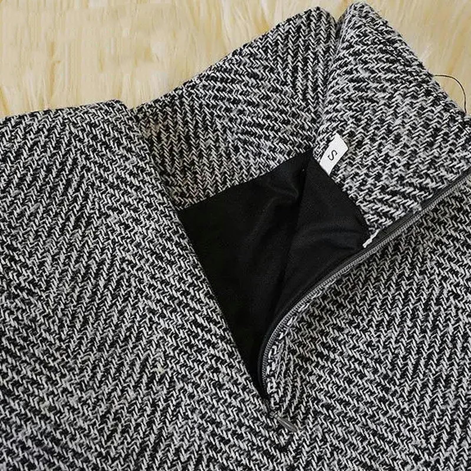 MdybF Gonna Lunga Donna Gonna A Strisce Femminile Autunno Inverno Invernale Stile Classico Stile A metà Lunghezza Split A Una Gonna Hip Una Donna