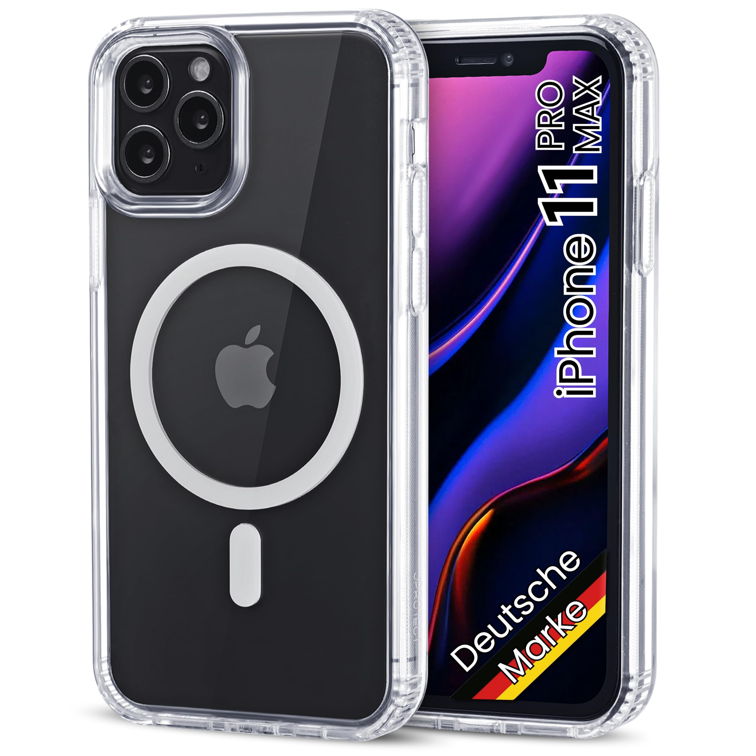 JProtect fr iPhone 11 Pro Max Hlle fr Magsafe Magnetische Handyhlle  Transparent fr iPhone 11 Pro Max - Hlle Magnet fr MagSafe Zubehr Case  Stofest: Amazon.de: Elektronik & Foto