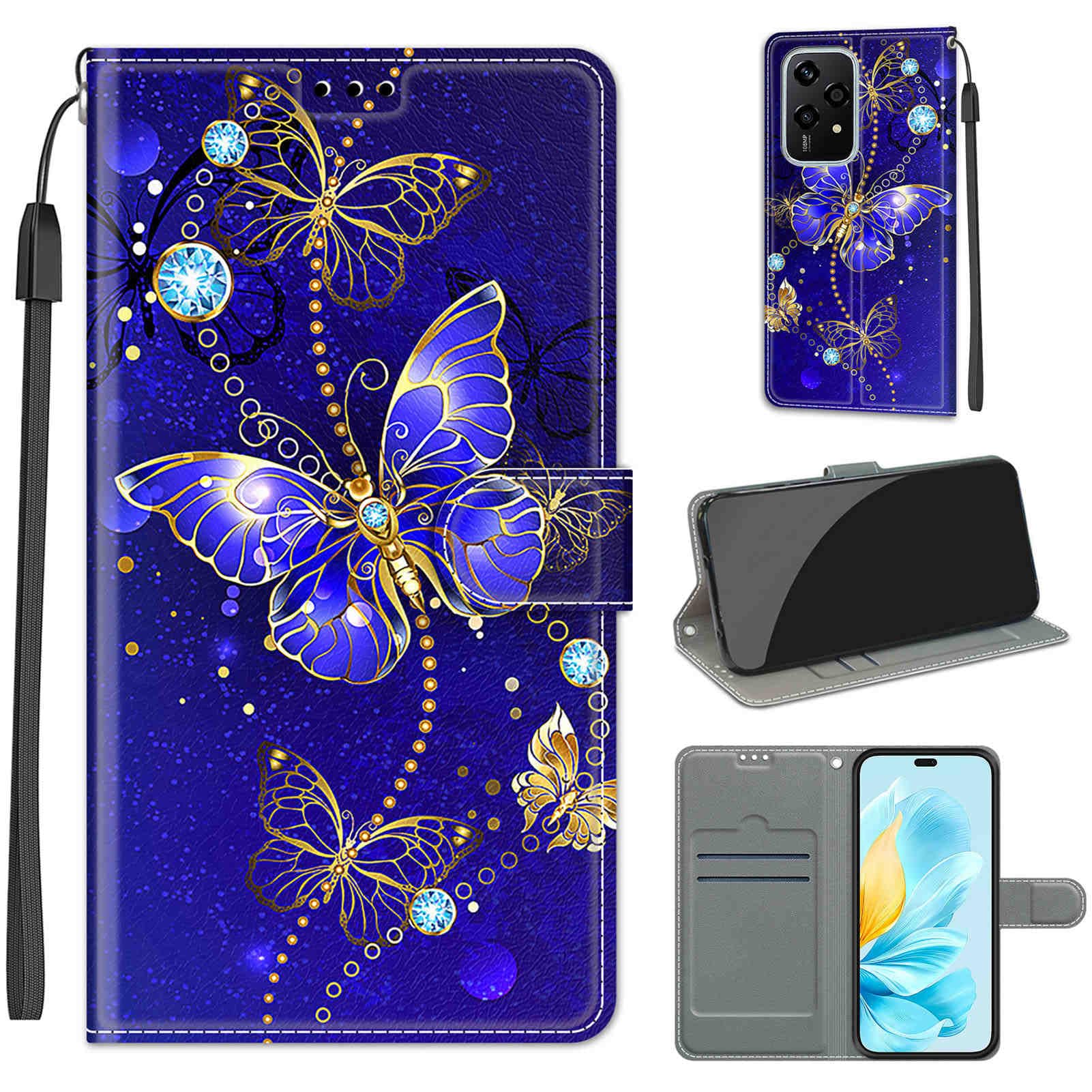 TOMYOU Flip Wallet Case Für Honor 200 Lite – Lederoptik Mit 3 Kartenfächern, Standfunktion & Magnetverschluss – Stoßfest In Grau