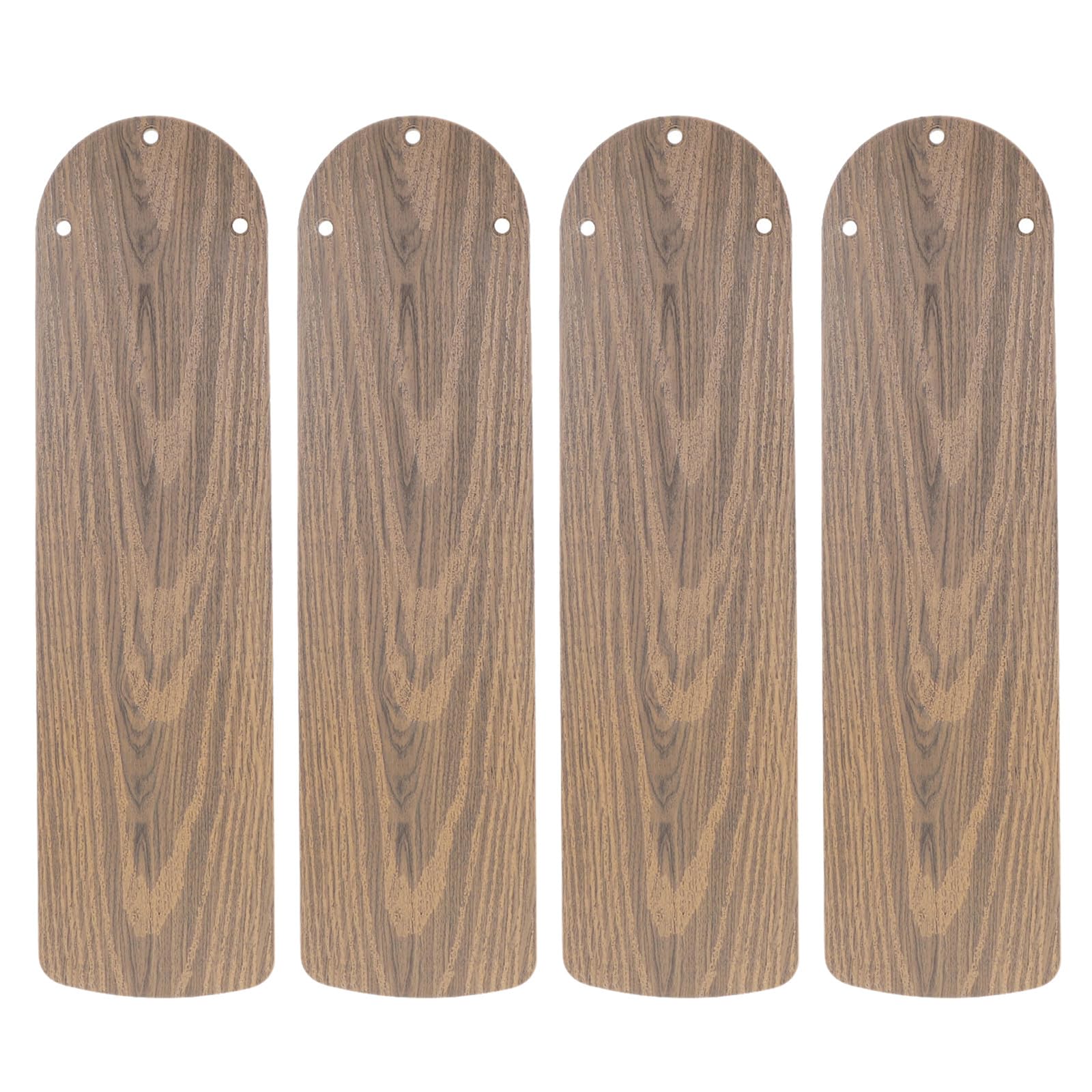 4 aspas para ventilador de techo: Aspa de plástico de 21" con acabado imitación madera, compatible con ventiladores de 52" - Resistente a la intemperie e impermeable, con