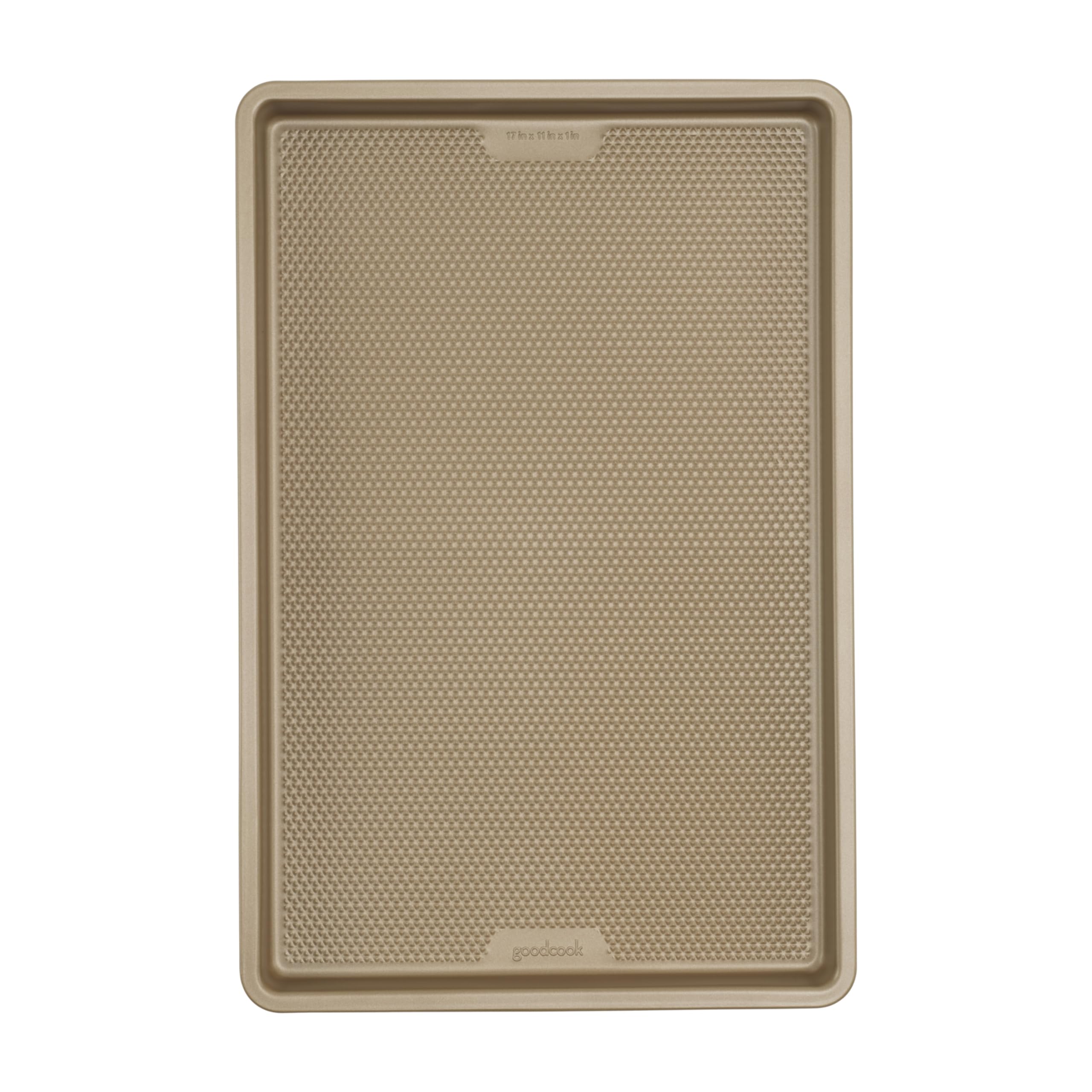 GoodCook BestBake Nonstick Textured Carbon Steel Large Cookie Sheet, 11" x 17", Bronze