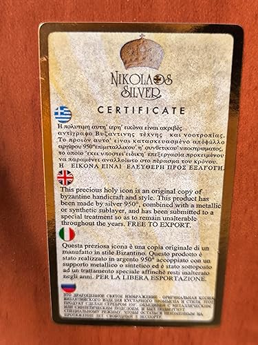 Miniatura 6 de Icono María de Kazán Nuestra Señora Virgen Nikolaos Plata 950 CERTIFICADO Cristiano Hecho a Mano Placa Colgante De Pie Ortodoxo Religioso en caja