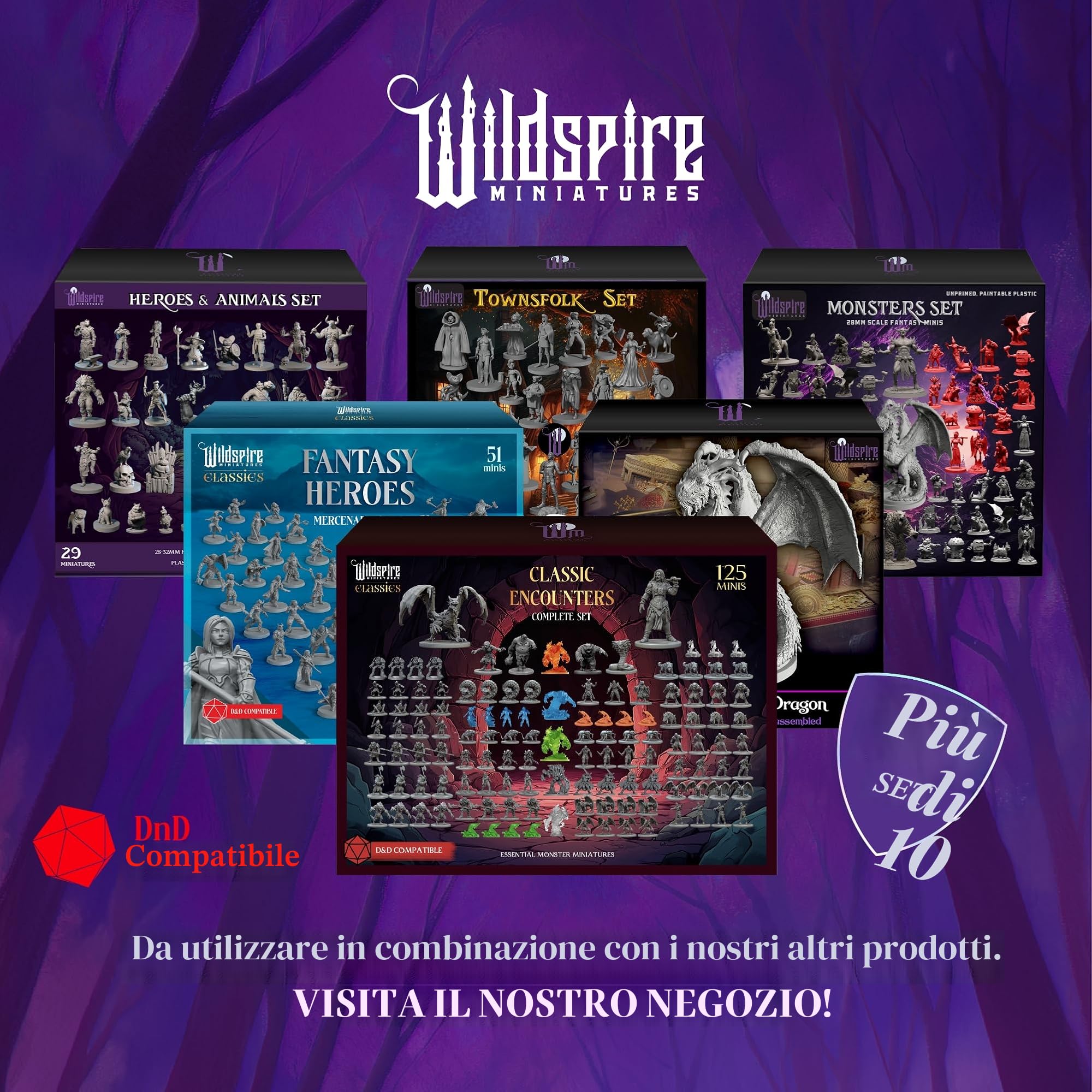 Wildspire Heroes, Compagni Animali NPC e Re Troll per DND Miniature 28mm-32mm - Figure Fantasy Non Verniciate per Dungeons and Dragons, D&D, Pathfinder