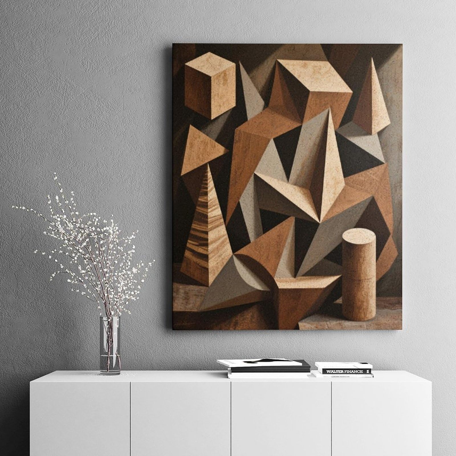 KOAYUBFC Geometrie Malen nach Zahlen Kit für Erwachsene Anfänger Erwachsene Malen nach Zahlen Kits auf Leinwand DIY Acryl Ölfarben Malerei mit Pinseln für Geschenk Home Wall Decor
