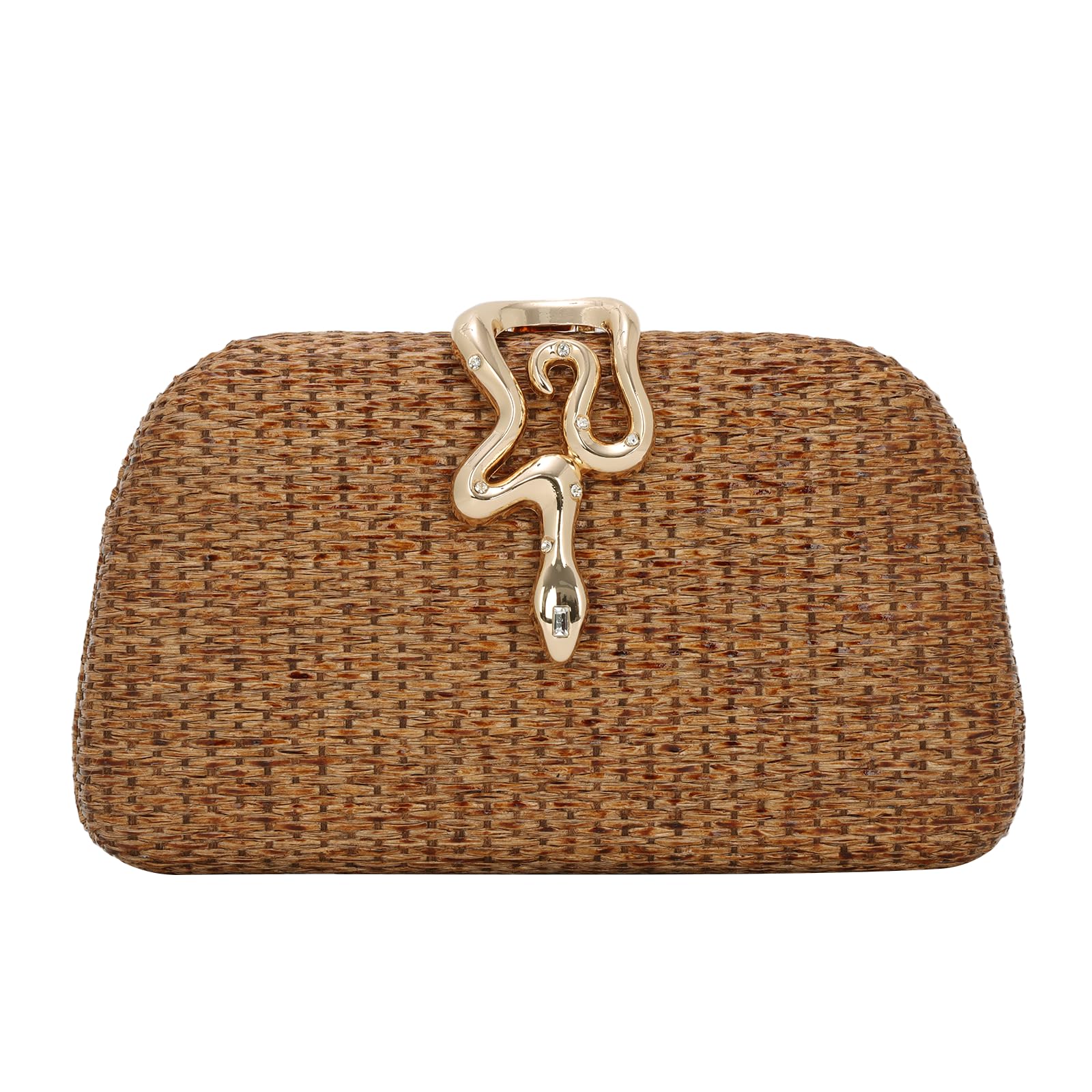 Bolso de Mano de paja de Verano para Mujer Bolso de Playa Tejido Bolso de Noche para Vacaciones Boda Formal 2025