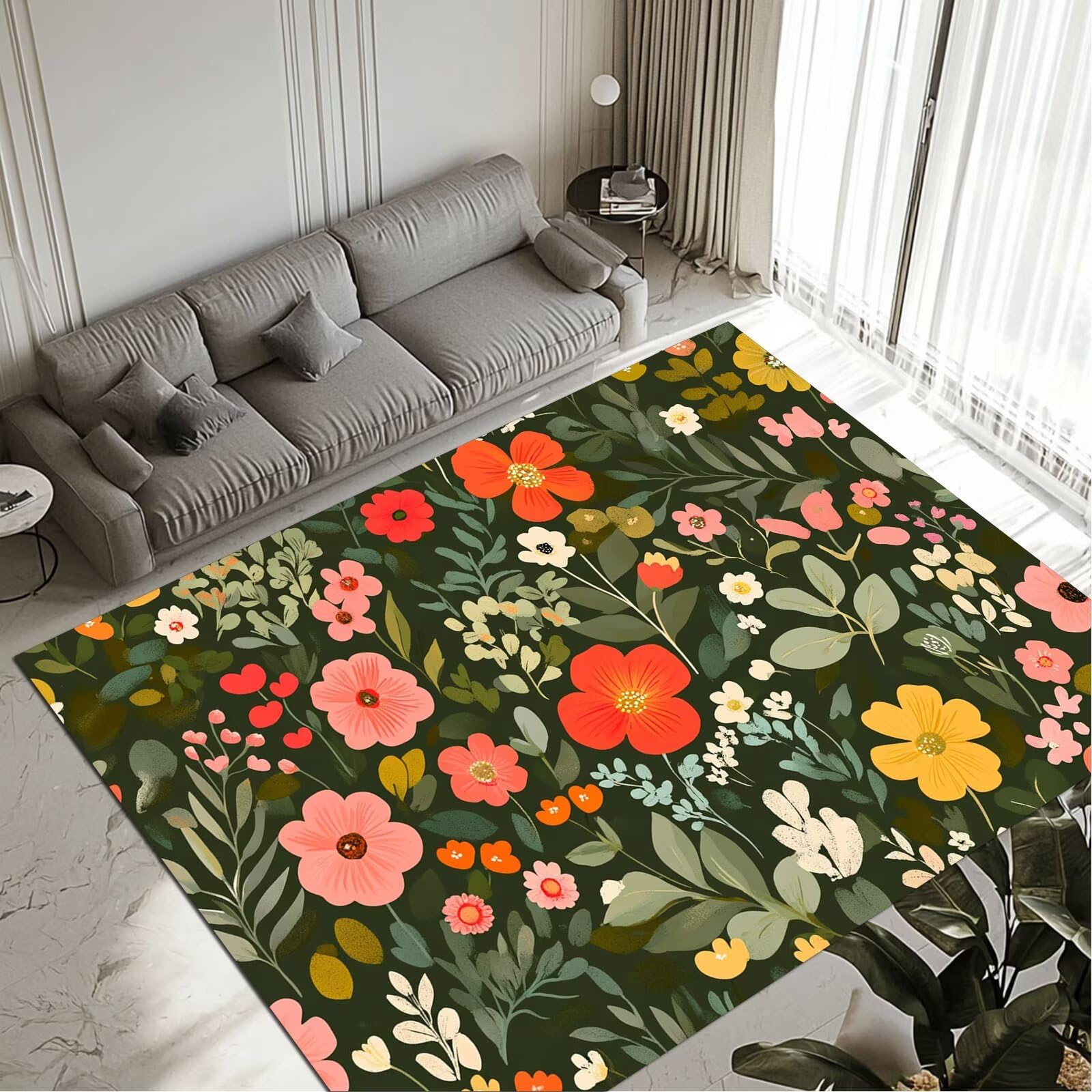 Tapis de chambre 90x120cm imperméable pour créer un coin de verdure dans votre bureau