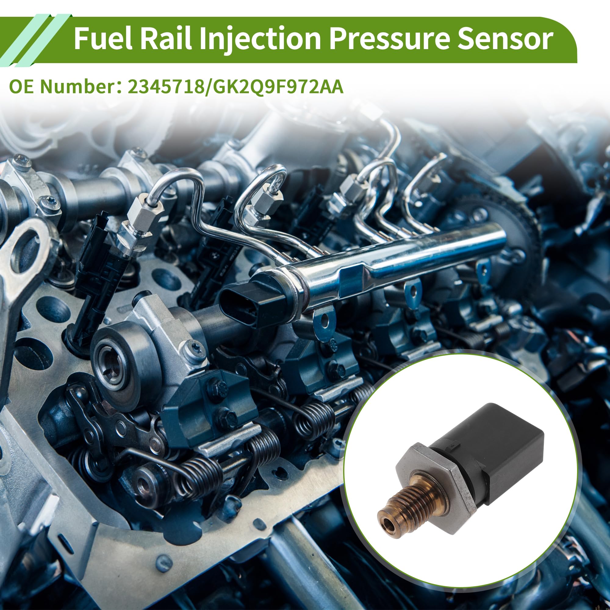 N°2345718 Capteur De Pression Injection Carburant Pour Ford Transit Mk7 2016-2024 Pour Ford Transit Custom 2015-2023 Sans Câble Rampe Injection Carburant Capteur Pression 1 Pièce