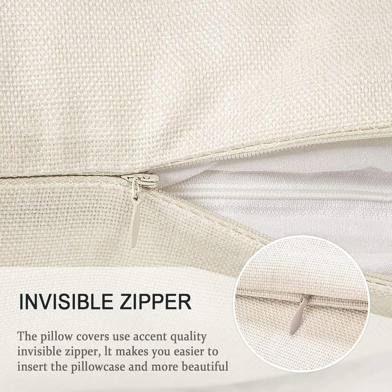 クッションカバー 70x90cm 青 Pillow Case レモン 長方形 おしゃれ ソファ背当て リネン 座布団カバー 隠しジッ