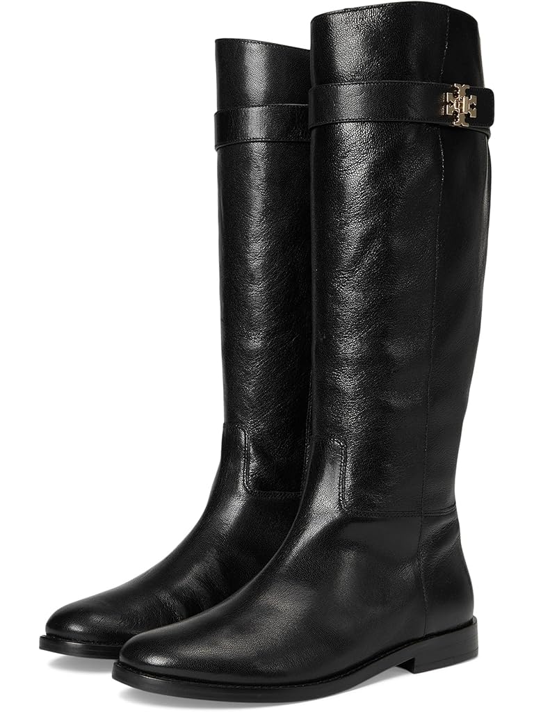 Black Tory Burch Turnlock Riding Boot