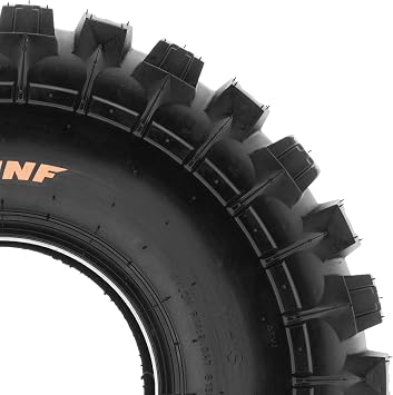 SunF XC ATV UTV Knobby Sport Tires 18x10.5-8 (265/50-8), 6 PR Tubeless A027, Set of 2