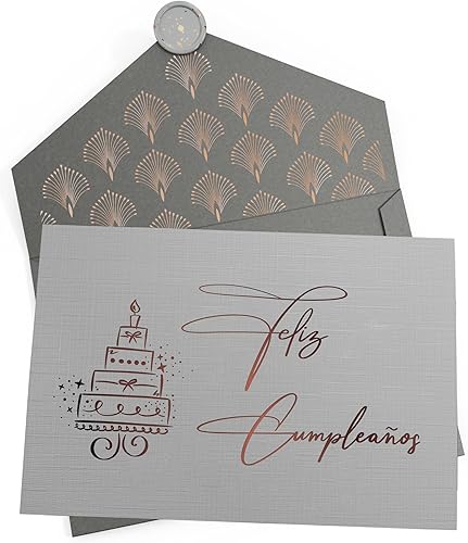 Joli Coon Tarjeta cumpleaños con sobre y un sello de cera - Feliz cumpleaños - Tarjeta felicitacion cumpleaños