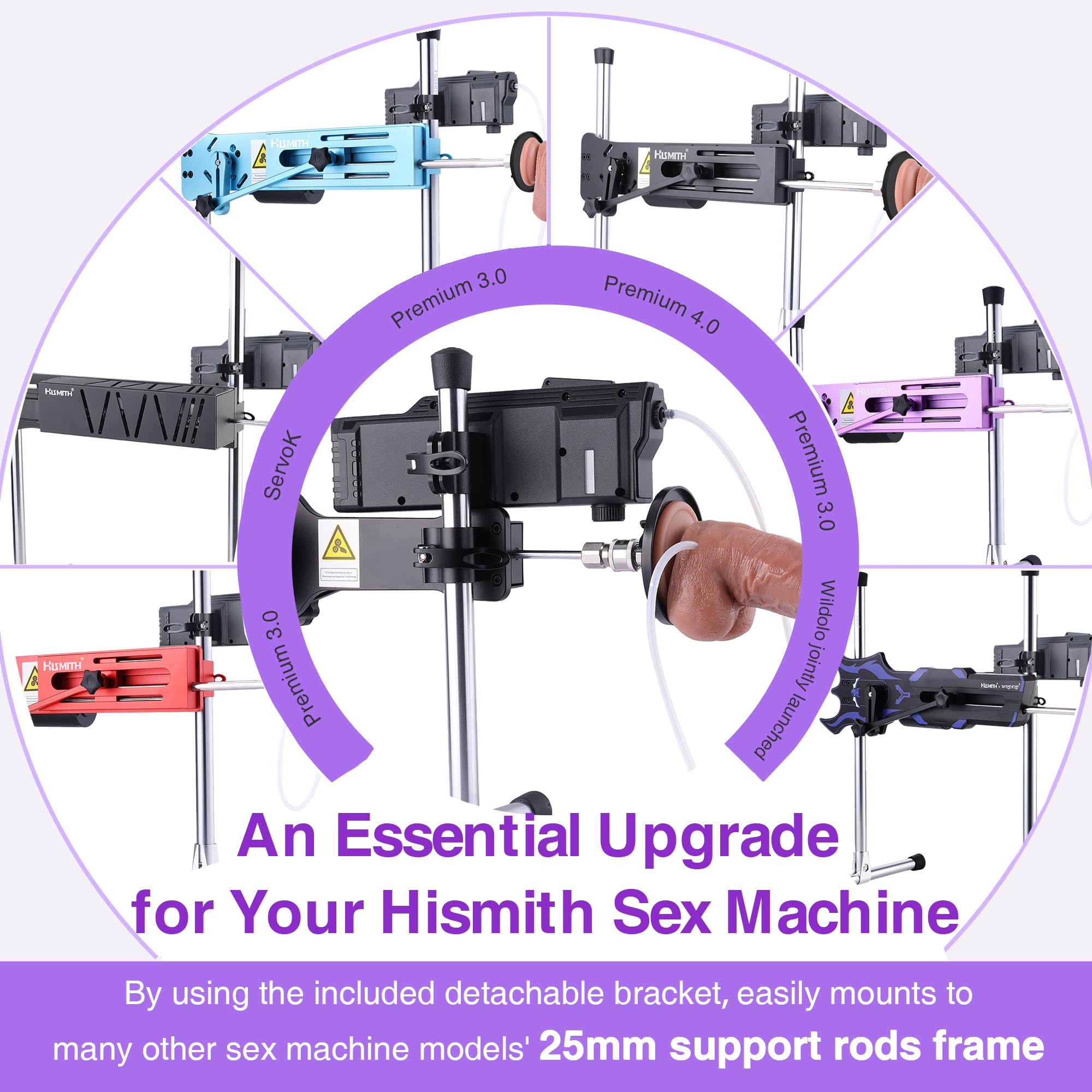 Hismith 10.2" Realistic Squirting Dildo with Automatic Lube Launcher, Lubricant Applicator Compatible with Sex Machines with App Control, Lube Launching Repeater and Silicone Dildo for Lubrication