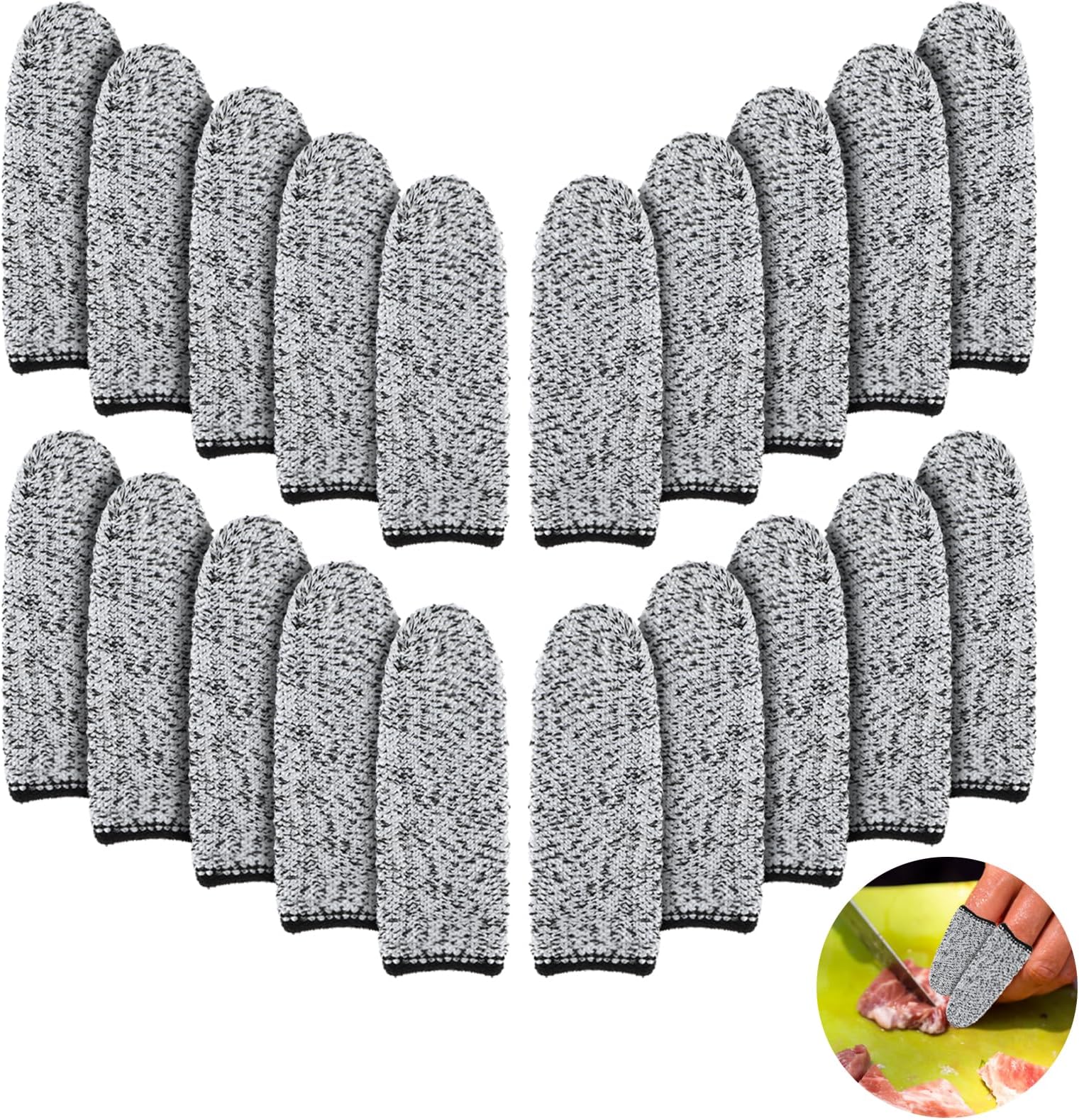 Finger Cots Cut Resistant Protection, 10 Pieces Reusable Finger Thumb For Work,Kitchen,Garden - View #10