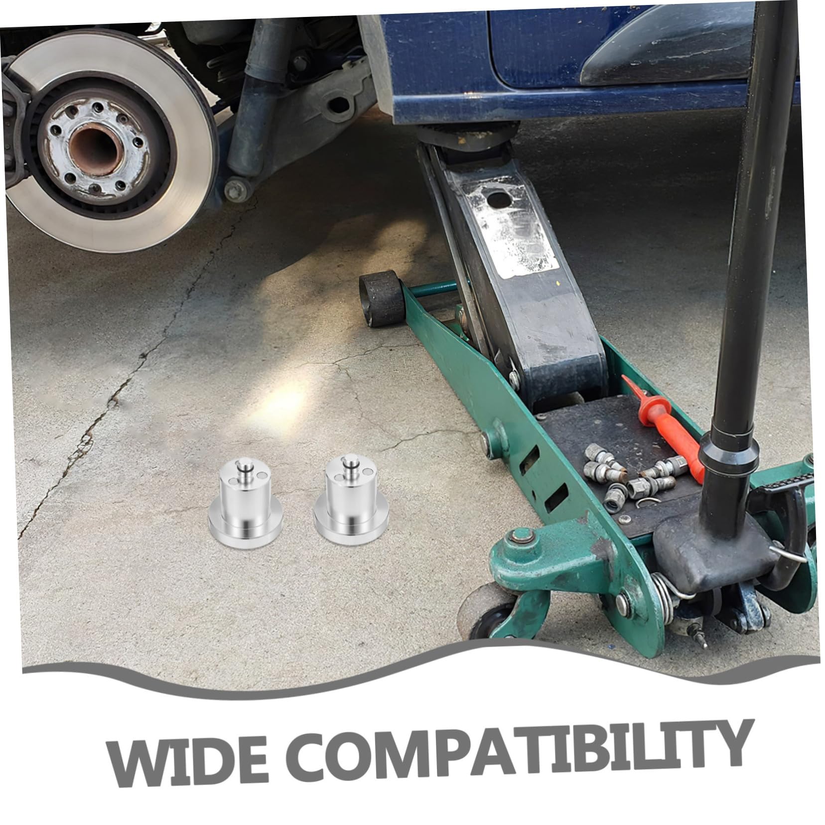 STOBAZA 4 Stück Aluminium Wagenheber Pad Adapter Antirutsch Dämpfend für Hydraulischen Wagenheber Schutz für Fahrzeugrahmen und Boden Geeignet für Elektroautos Suvs und Limousinen