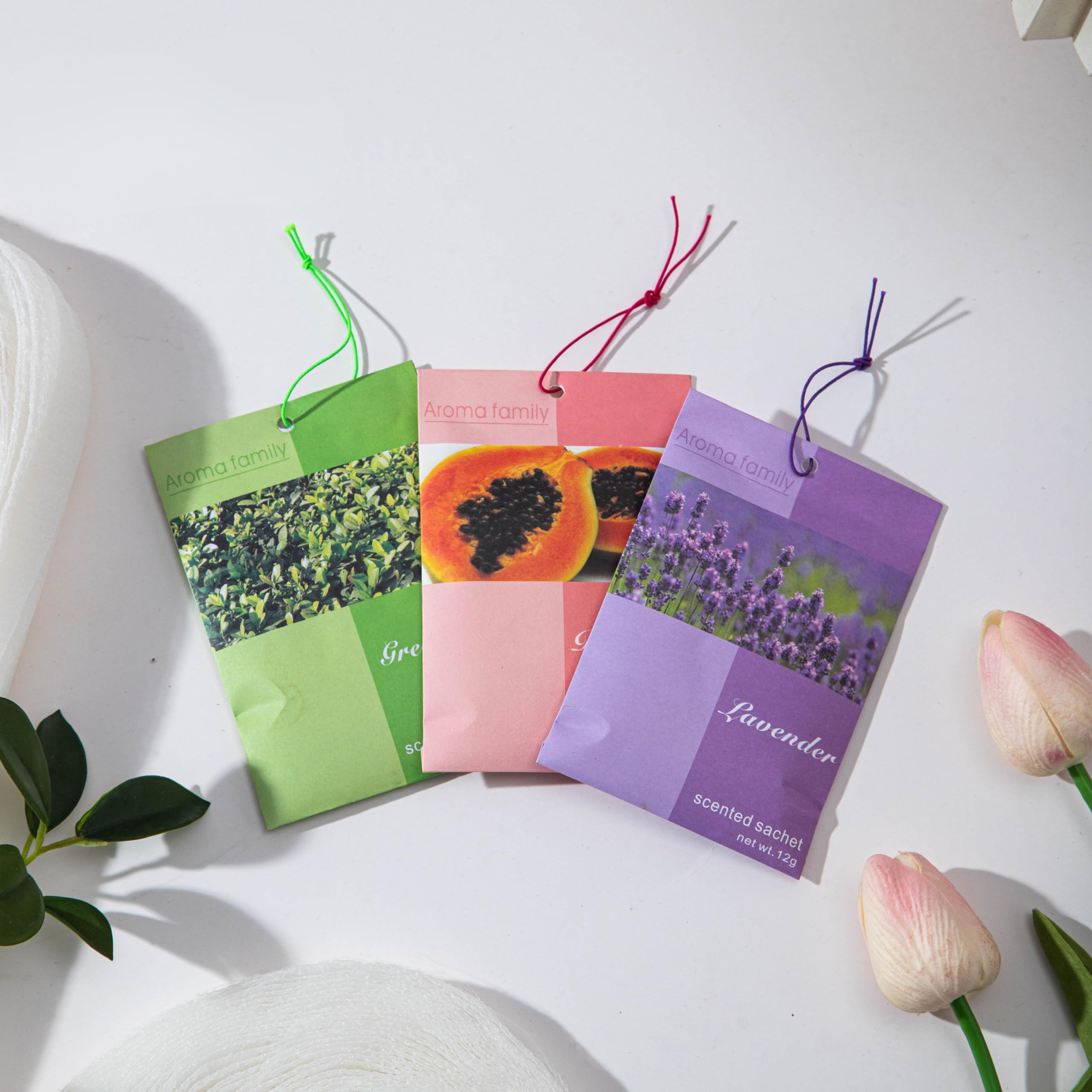 Style Keepers 12 Pack Random Fragrance Pouch Natural Powder 10gm Each Sachet Scent Long Lasting Air Freshener for Wardrobe, Cupboard, Home, Shoe Rack, Office, Bathroom, Closet, Car, Travel Bag (12) 2