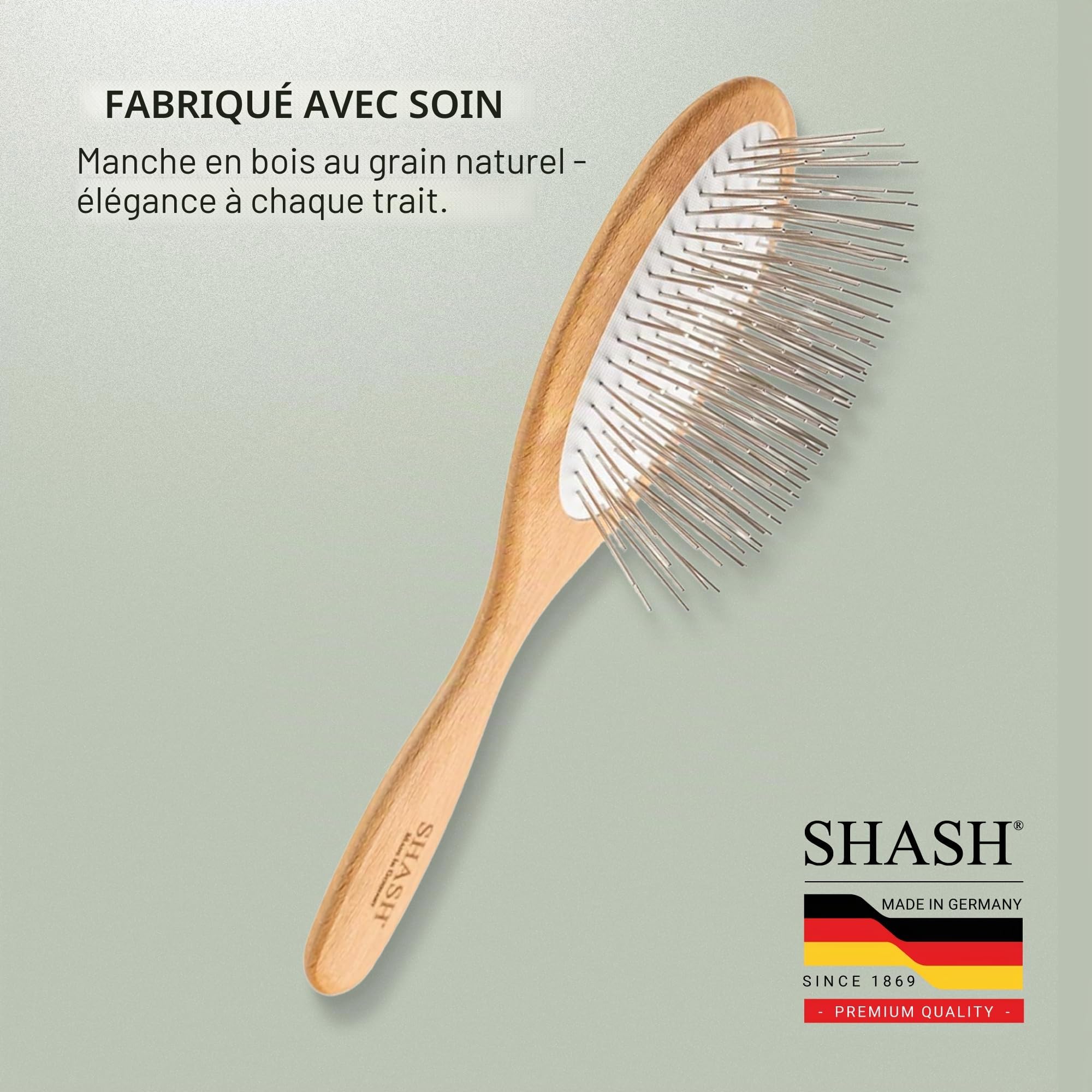 Brosse ovale pour animal domestique avec longues épingles