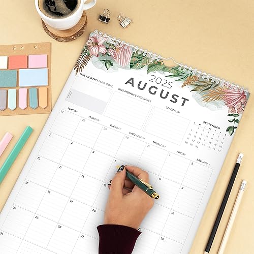 Miniatura 4 de Clever Fox Calendario de pared 2024-2025  Calendario vertical de 24 meses con líneas para 24  25  Calendario anual y mensual de papel para