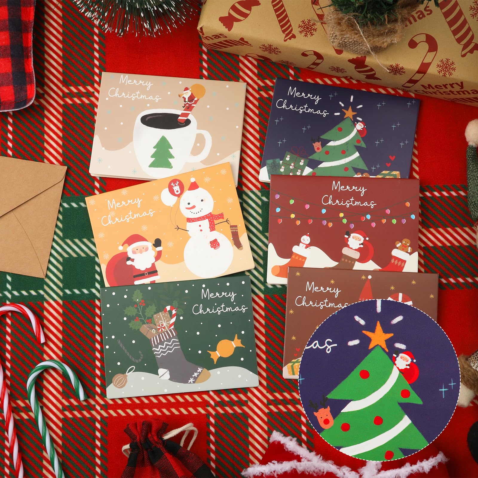 Extra Große Weihnachtskarte Für Die Ehefrau – Traditionelles Design, 8 Seiten, 30,5 X 20,3 Cm