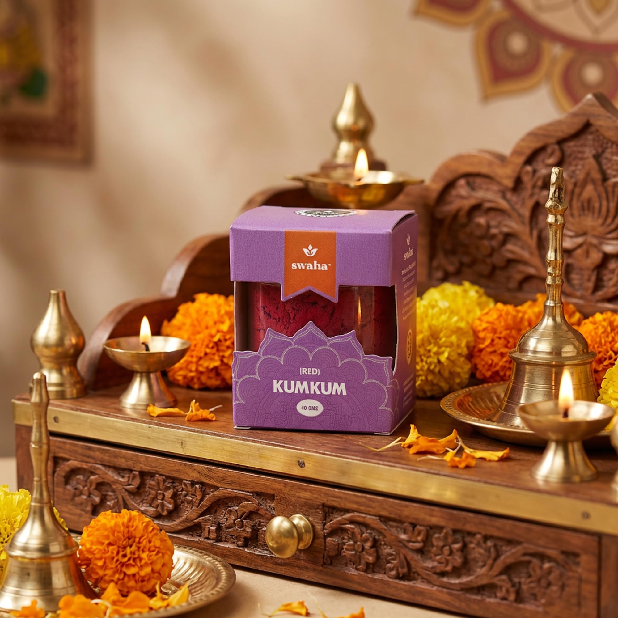 Pure Red Kumkum - Natural & Chemical Free -6 Pure Red Kumkum - Natural & Chemical Free -6