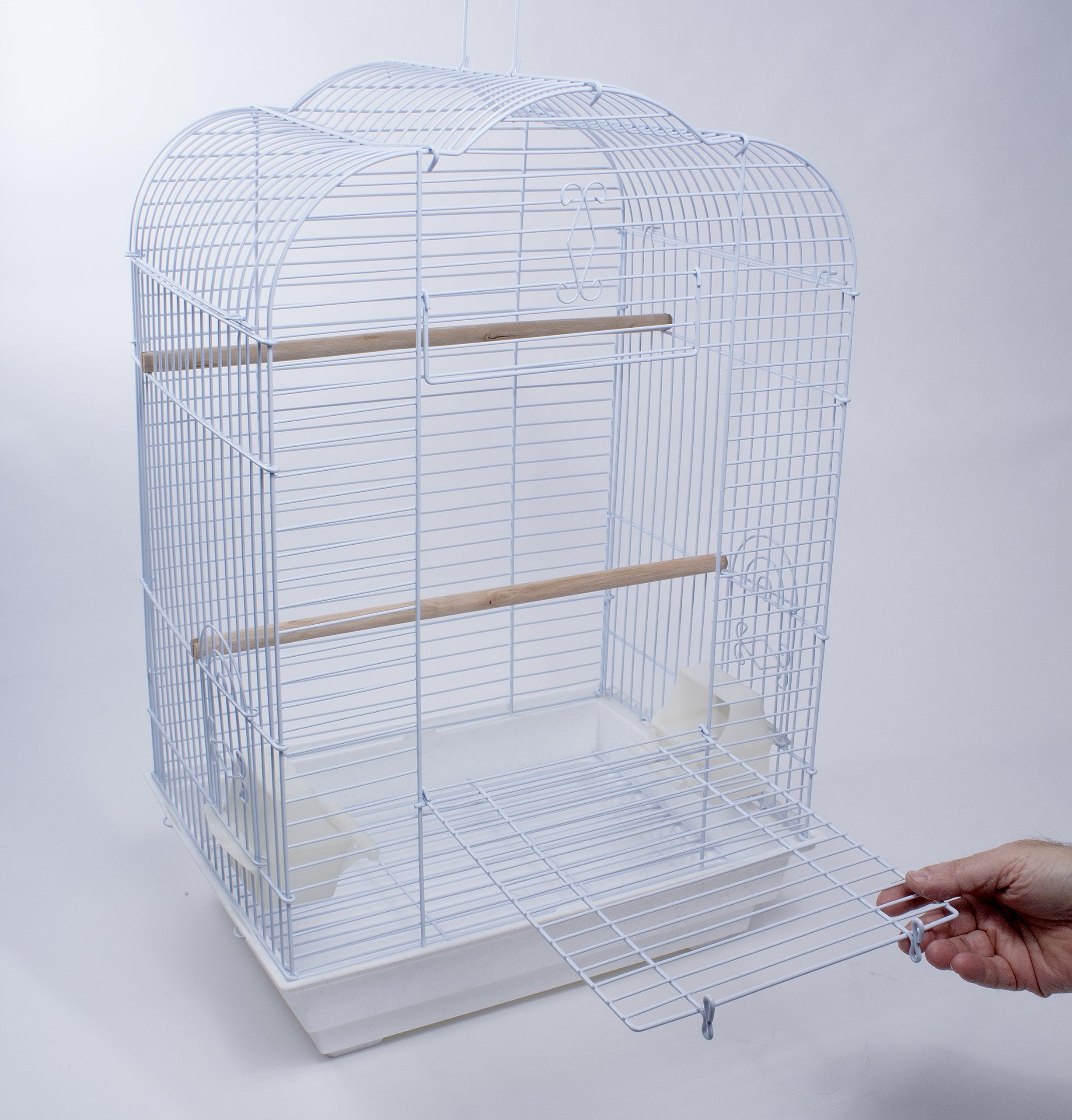 Cage calopsitte PENN-PLAX dôme blanc idéale pour le salon de toute la famille
