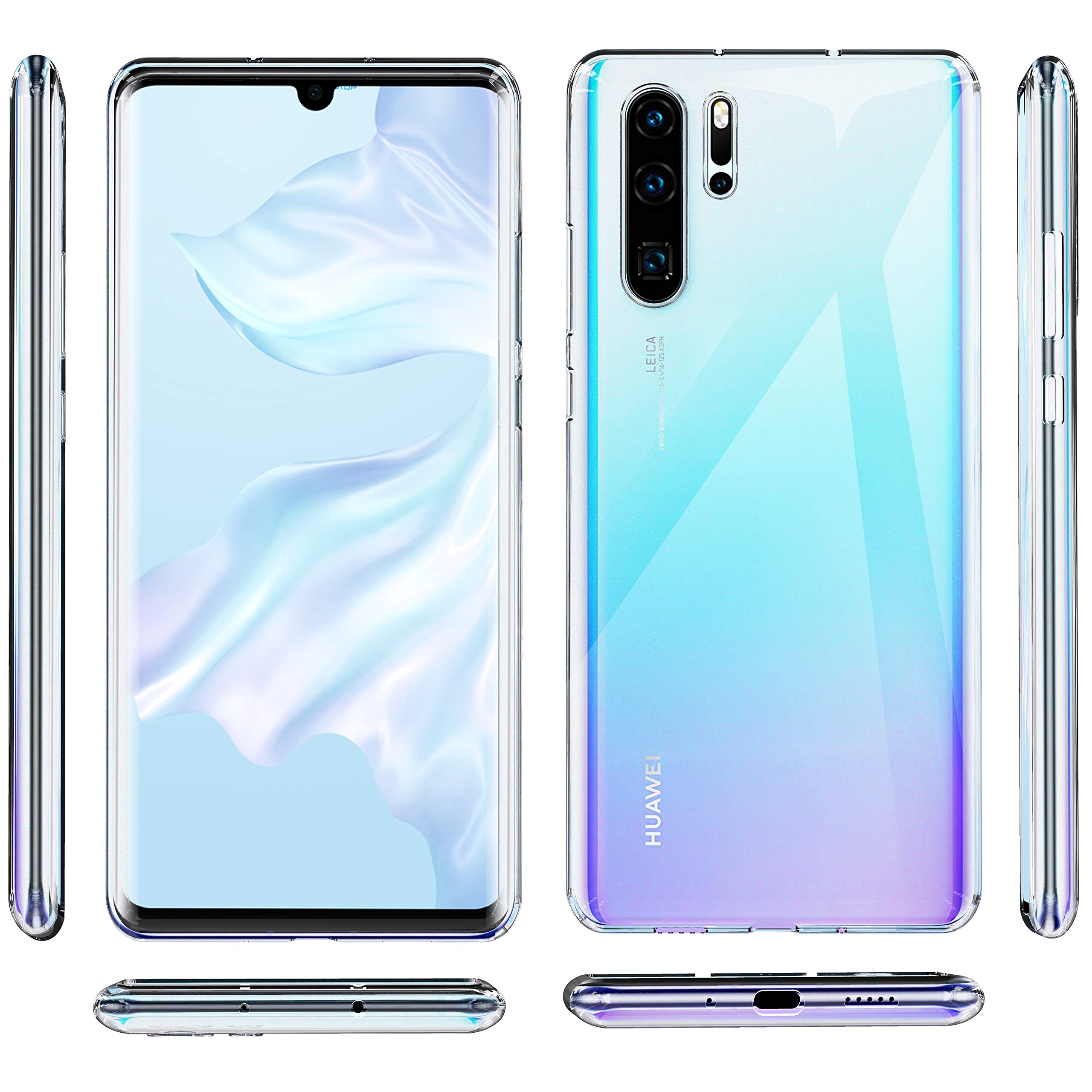 Custodia Morbida NEWTOP Per Huawei P30 Lite: TPU Soft Gel Rossa, Sottile E Flessibile
