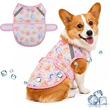Cooling Vest for Dogs, Breathable Dog Cooling Jacket for French Bulldog Breathable Mesh with UV Protection & Reflective Stripe, Lightweight Summer Apparel for Outdoor Walking Hiking M