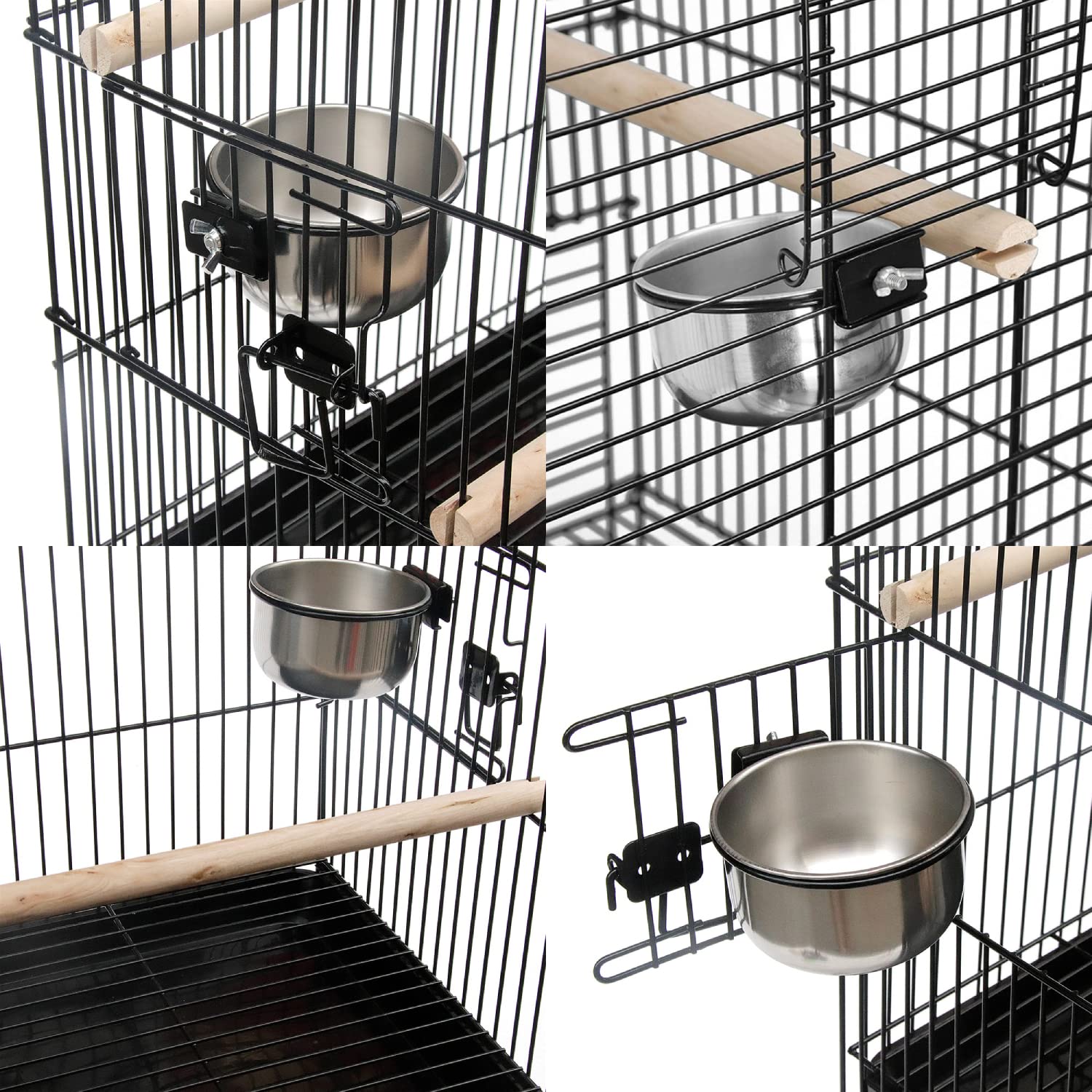 Gabbia Per Uccelli SHISHI 75.5x45x45cm - Voliera Da Esterno Per Pappagalli, Canarini, Con Posatoi - Foto 3