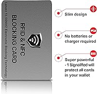 Vista 7 de SaiTech IT Tarjeta de bloqueo RFID, una tarjeta protege todo el monedero, NFC sin contacto, protector de tarjeta de crédito bancario sin contacto