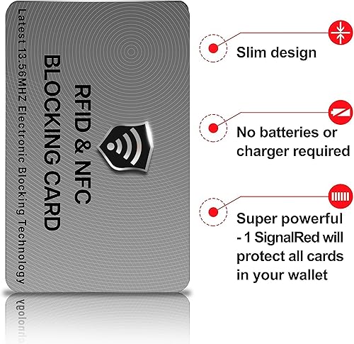 Miniatura 7 de SaiTech IT Tarjeta de bloqueo RFID, una tarjeta protege todo el monedero, NFC sin contacto, protector de tarjeta de crédito bancario sin contacto