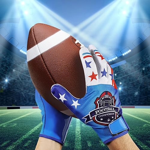 Miniatura 7 de Body+ Guantes de fútbol, guantes de receptor de fútbol, guantes deportivos de rendimiento mejorado y guantes de fútbol de alto agarre para adultos y