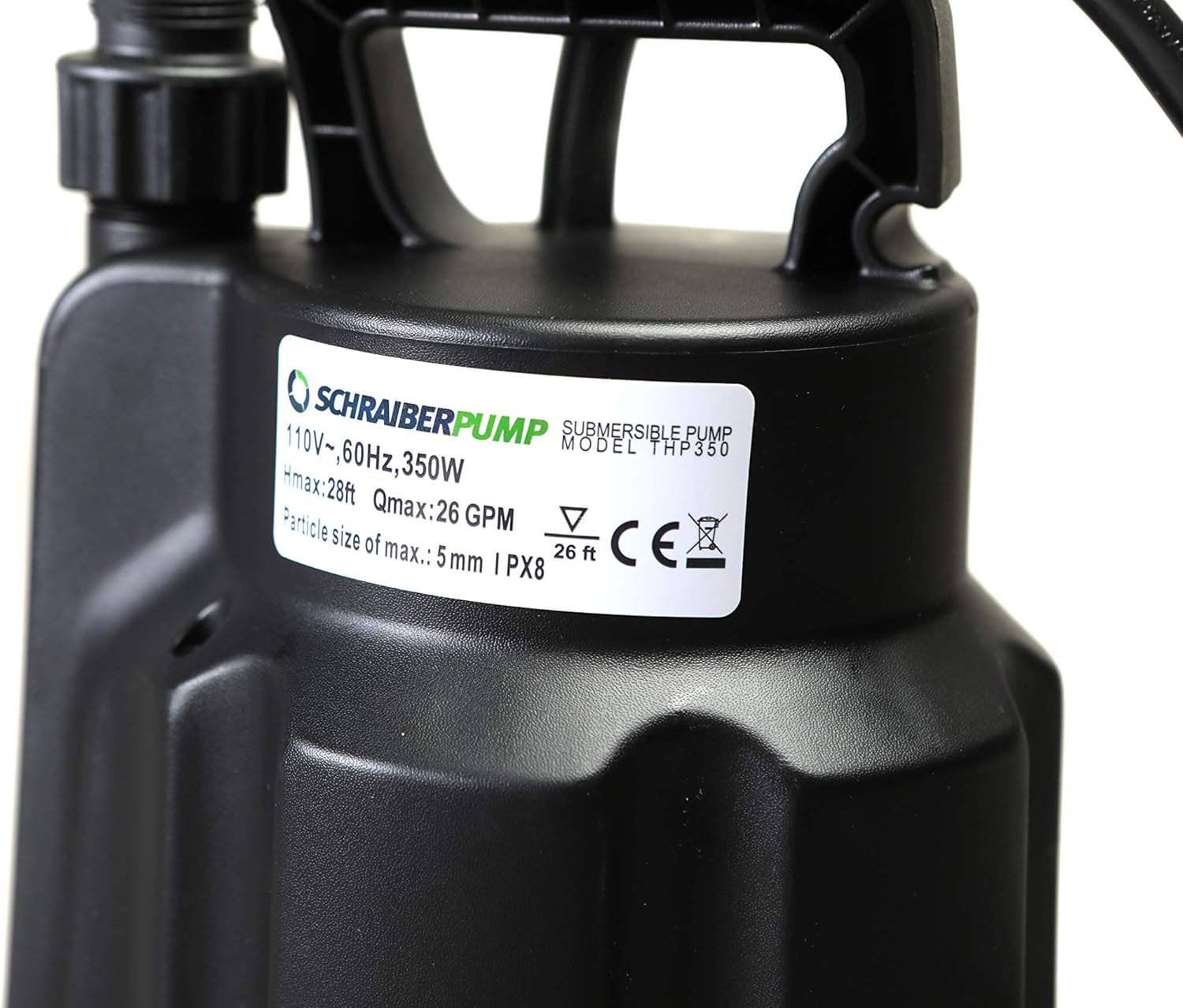 1560GPH Submersible Clean Water Sump Pump 0.5hp Thermal Protector