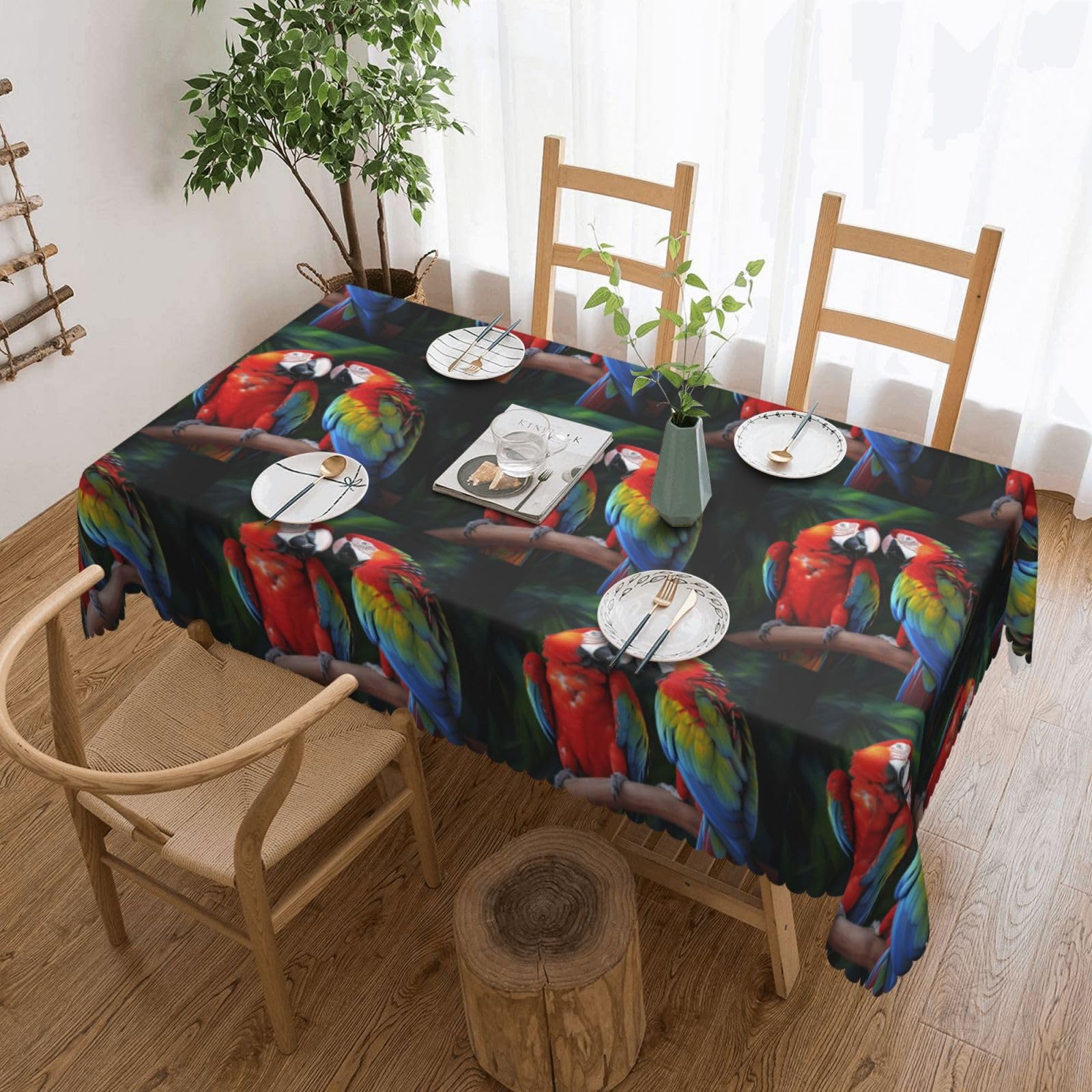 Nappe rectangulaire imperméable et résistante aux taches pour repas sereins