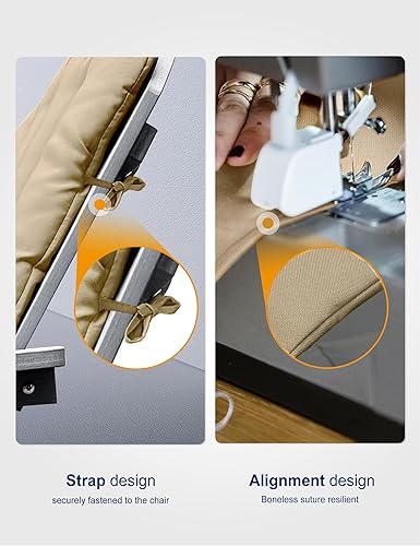 Miniatura 5 de YEFU Adirondack - Cojín para silla mecedora con correas, cojín plegable para silla de patio para interiores y exteriores, 19.7 x 18.9 x 1.5