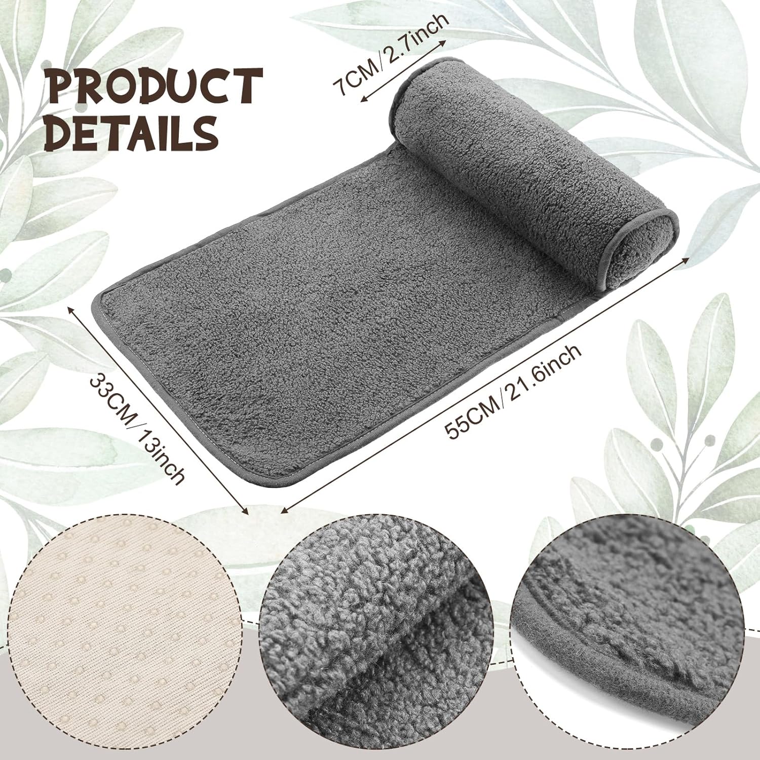 Weysat Neck Head Pillow for Recliner Chair Non Slip Fleece Adjustable Neck Roll Support Headrest Pillow for Travel Home Office Recliner Couch Sofa Armchair(Dark Gray) - Image 2