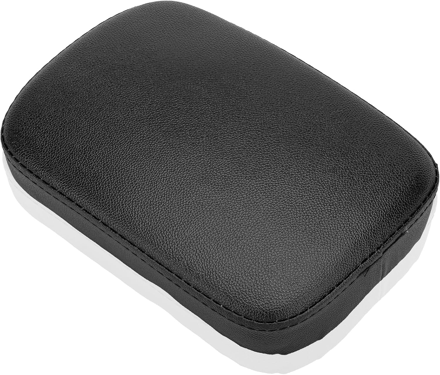 Motorcycle Rectangular Passenger Pad Seat Rear Leather Pillion Cushion 6 Suction Cup Compatible with Harley Dyna Sportster XL 883 1200 Chopper Custom