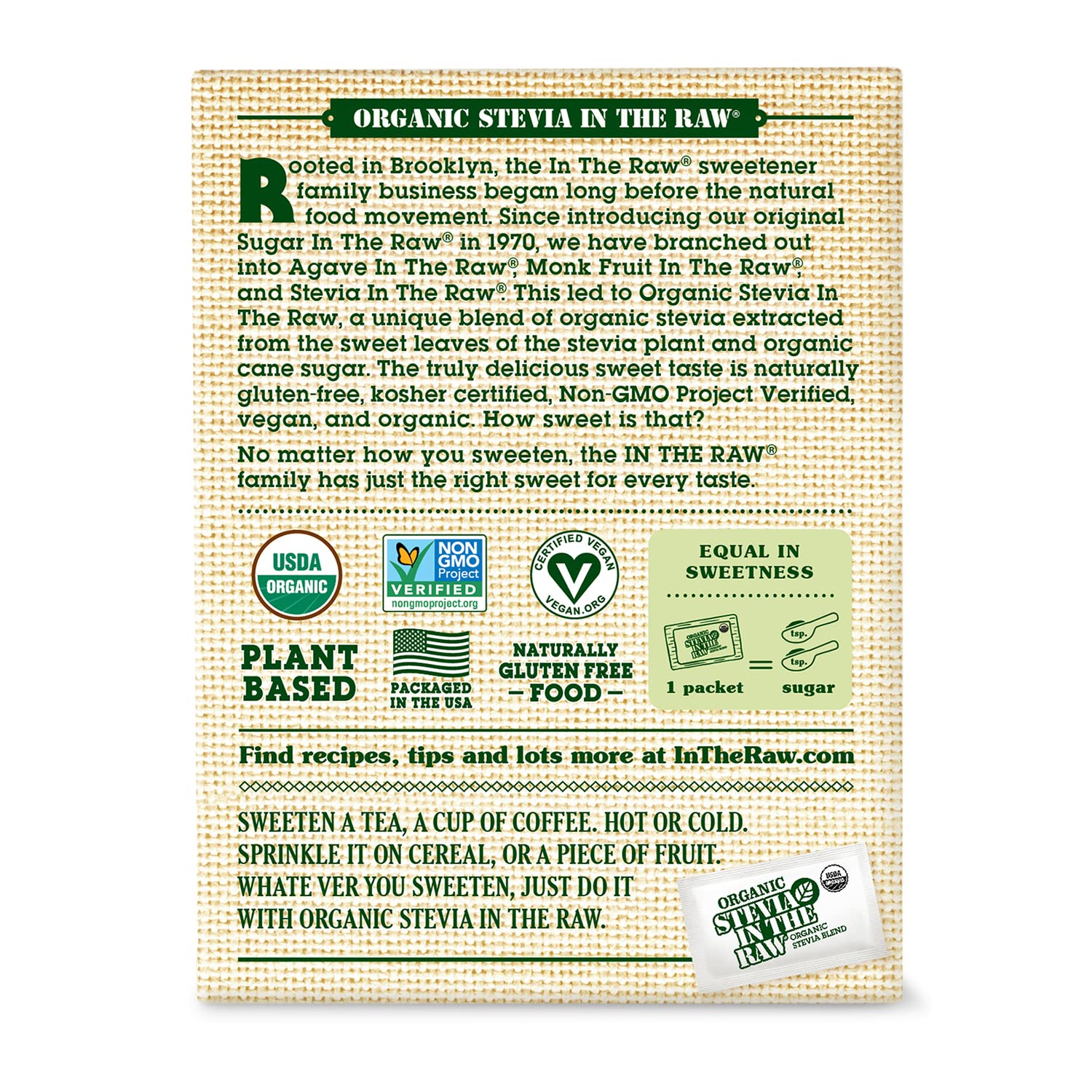 Stevia In The Raw Ingredients