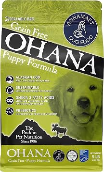Annamaet Grain-Free Ohana Puppy Formula Dry Dog Food, Line-Caught Cod & Whitefish, 5-lb Bag