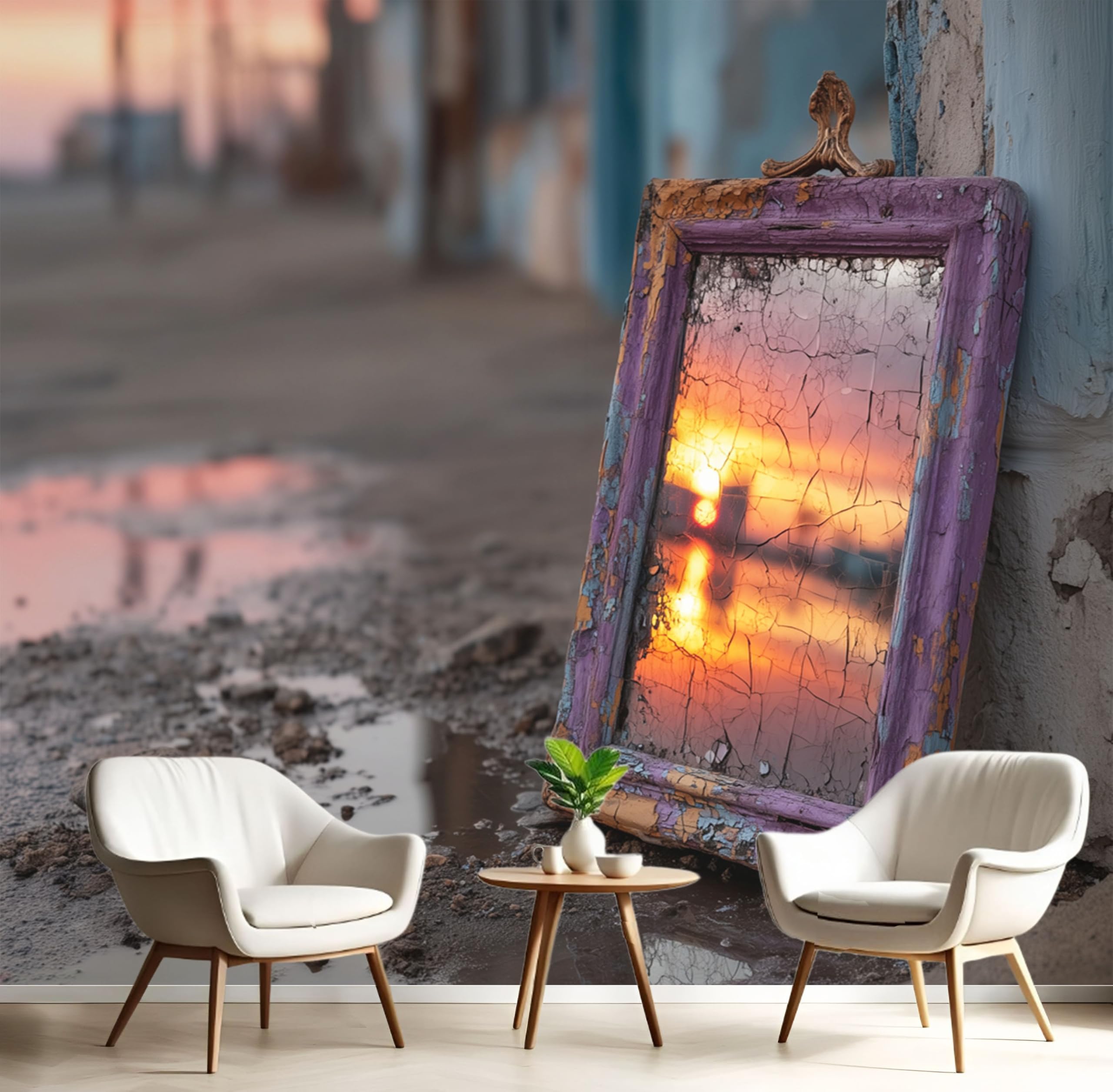 Photographie de paysage coucher de soleil pour une ambiance de salon cocooning