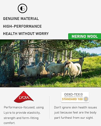 Miniatura 6 de Calcetines de esquí de lana merino (paquete de 2) para esquí, snowboard, invierno cálido