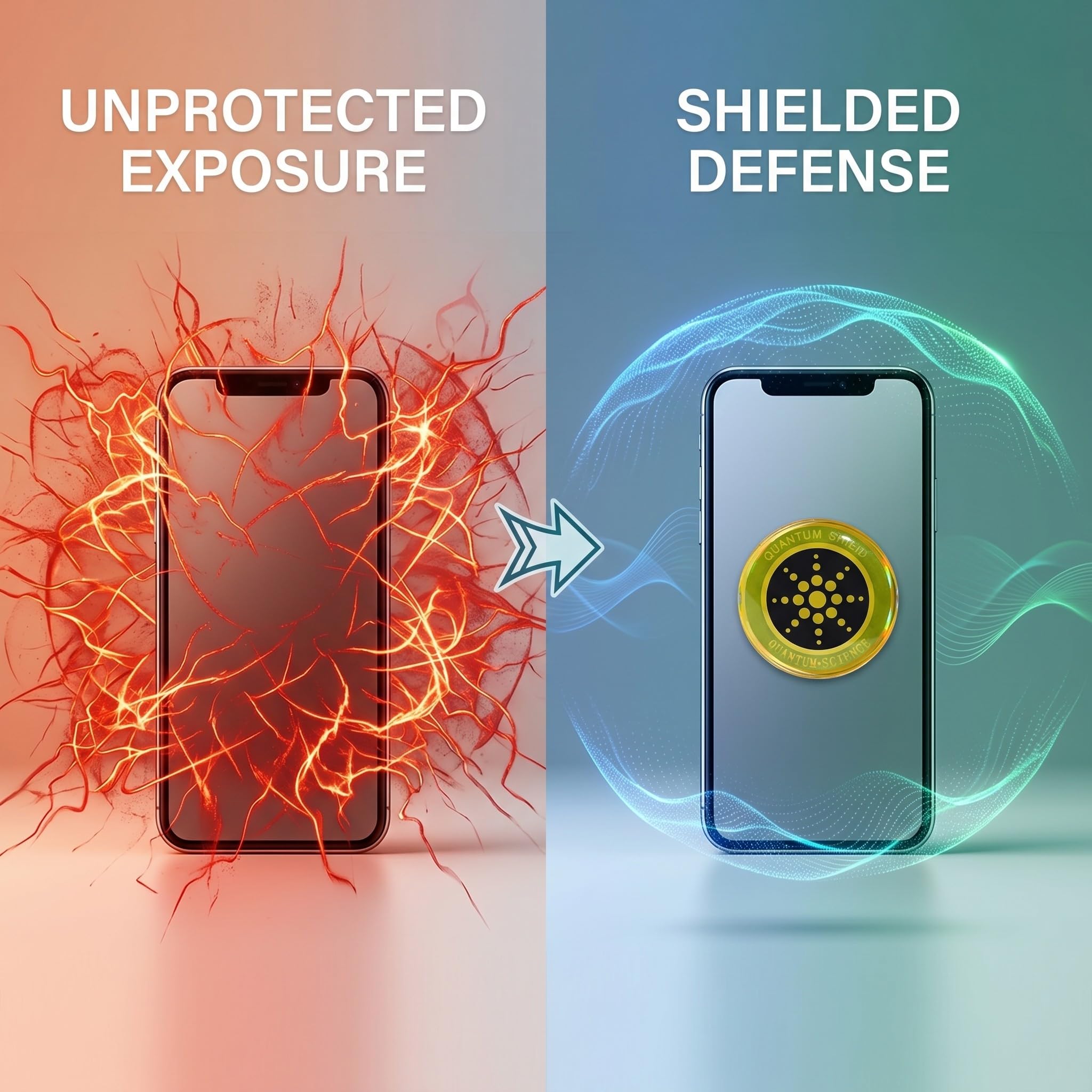 GXGM 6 Pezzi Protezione Cadiazioni Cellulare Adesivi Anti Radiazioni Protezione Anti Onde Elettromagnetiche per Telefoni Cellulari Computer Laptop Microonde Dispositivi, Oro